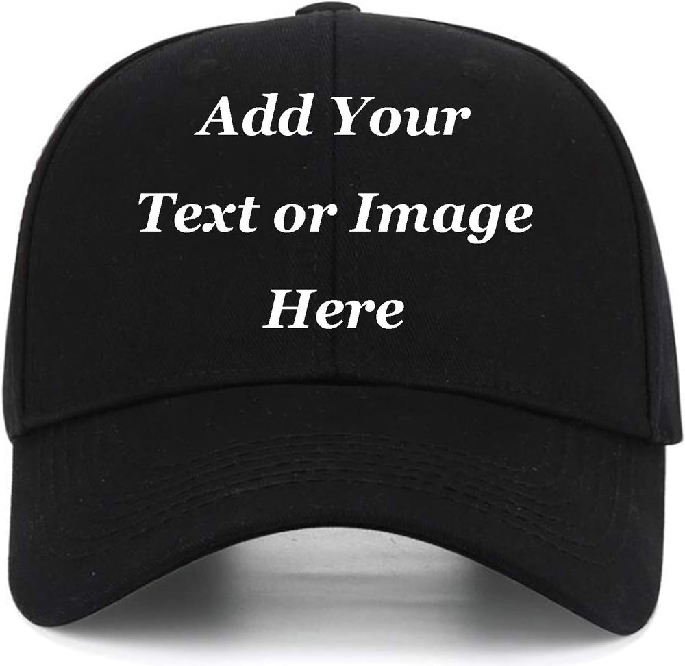 Custom Baseball Cap with Your Text for Men Women,Personalized Adjustable Trucker Caps Casual Sun Peak Hat for Gifts