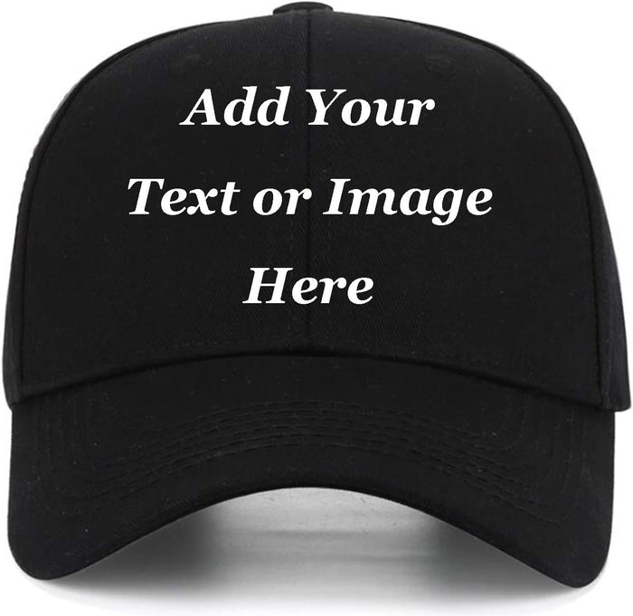 Custom Baseball Cap with Your Text for Men Women,Personalized Adjustable Trucker Caps Casual Sun Peak Hat for Gifts