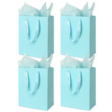 MOXARYSU 8 Pcs Medium Gift Bags With Handles: 8x5x10 Rainbow Colour Gift Bags Kraft Paper Party Favor Bags With 16 Tissues For Party,Birthday,Baby Shower,Wedding（8 Colors）