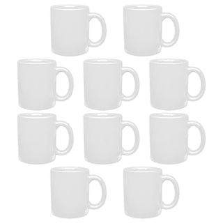 Father’s Day Custom Ceramic Coffee Mugs 11 oz. Set of 10/50/100, Personalized Bulk Pack - Coffee Cup Set, Iced Coffee Cup, Gaming Mug for Dad - White