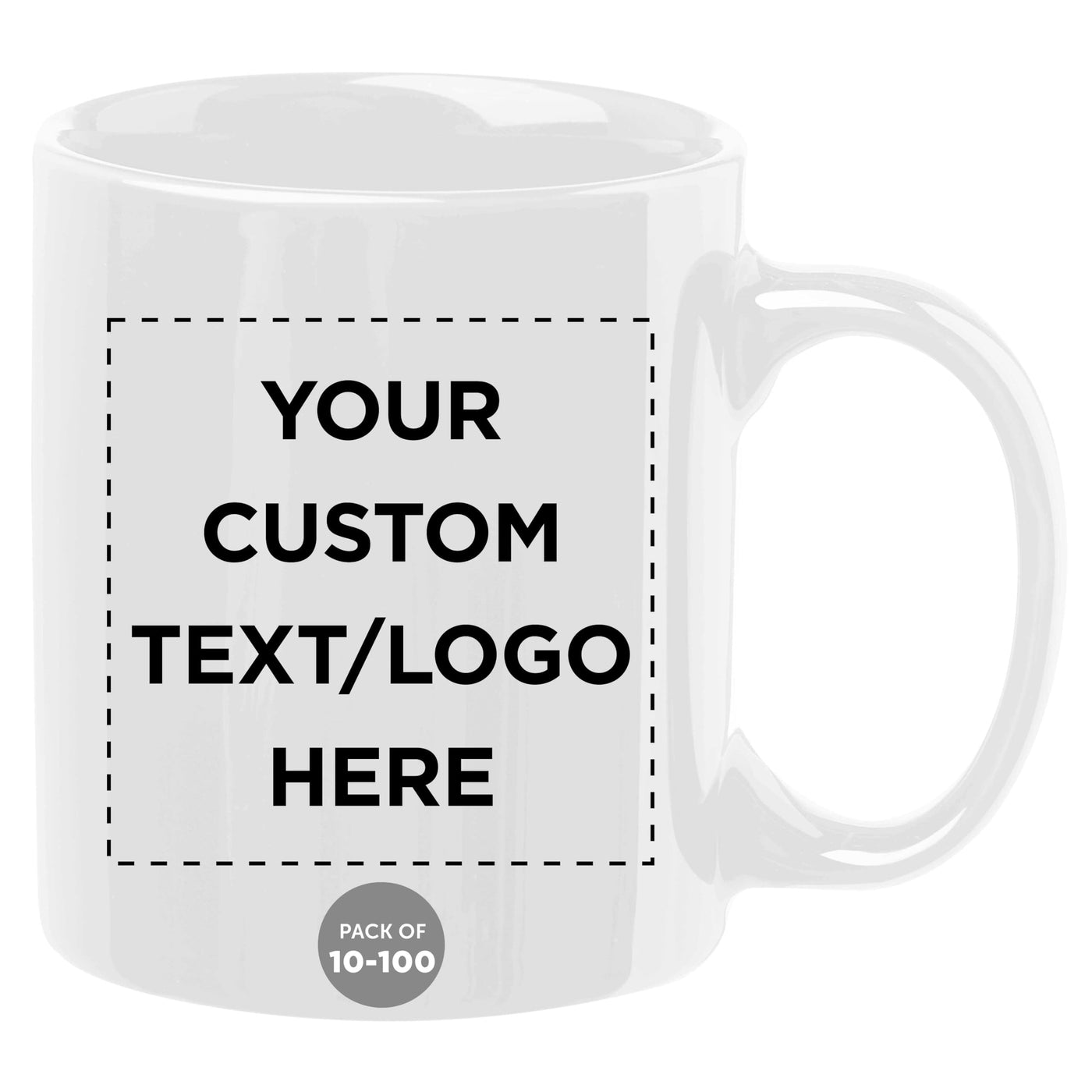 Father’s Day Custom Ceramic Coffee Mugs 11 oz. Set of 10/50/100, Personalized Bulk Pack - Coffee Cup Set, Iced Coffee Cup, Gaming Mug for Dad - White