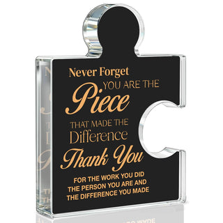 Team Appreciation Gifts Thank You Gift for Coworkers Colleagues Employees, Best Team Ever Gifts You Are an Essential Piece Acrylic Puzzle Piece Plaque Office Decor