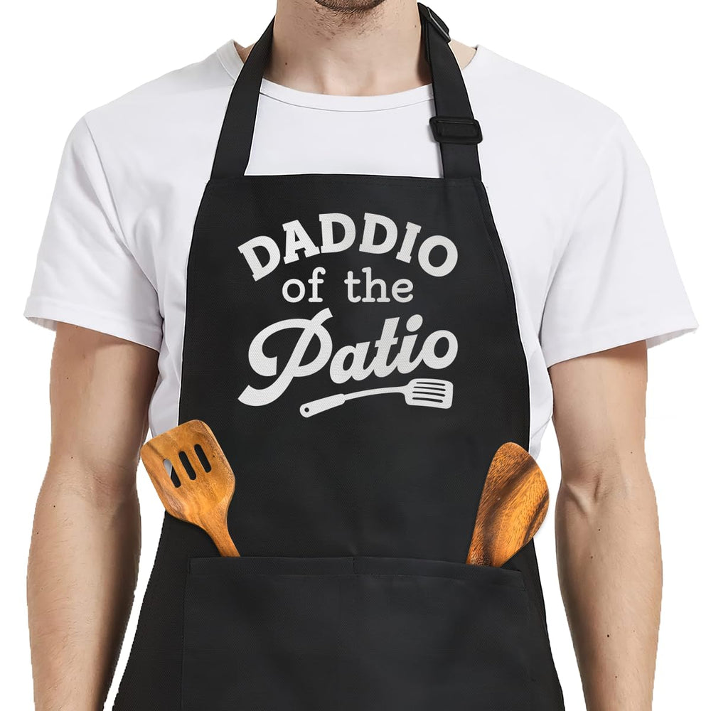 SANDJEST Funny Mens Aprons with Pockets for BBQ Grilling Cooking Grandpa Husband Apron for Birthday Christmas Father's Day