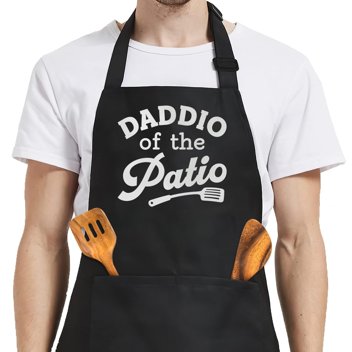 SANDJEST Funny Mens Aprons with Pockets for BBQ Grilling Cooking Grandpa Husband Apron for Birthday Christmas Father's Day