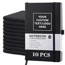 Personalized Notebook-Can Customize Logo/Text/Image, Customizable A5 Journal Notebook Daily Journals For Writing-192 Lined Pages 8.5 x 5.71 Inch,Black