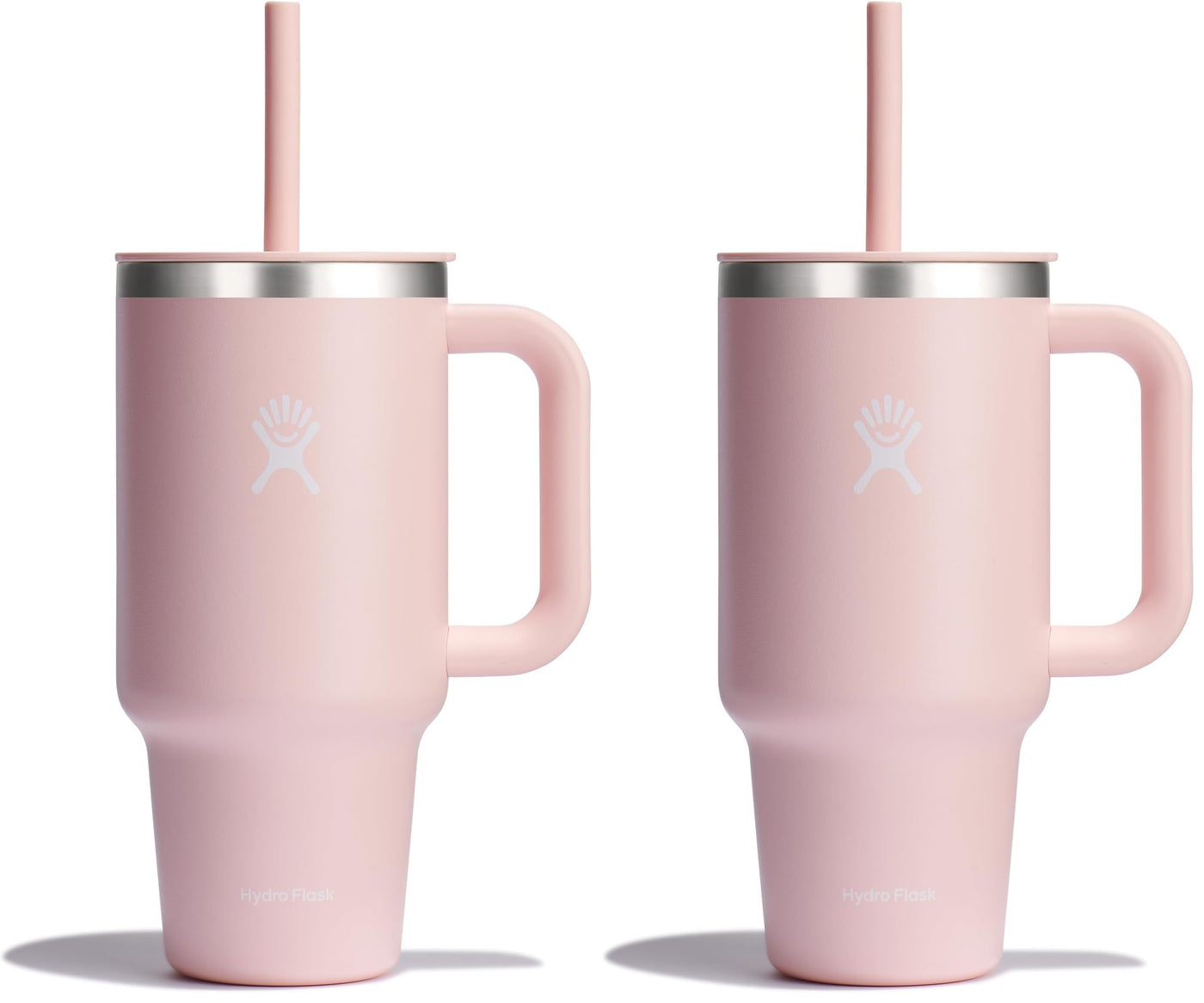 Hydro Flask Travel Tumbler with Handle, Lid and Straw - Insulated Stainless Steel in 32 Oz Trillium