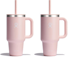 Hydro Flask Travel Tumbler with Handle, Lid and Straw - Insulated Stainless Steel in 32 Oz Trillium