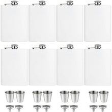 ROMORC 2 Pack Hip Flasks for Liquor Matte Black 8 Oz Stainless Steel Leak-proof Thin Flasks with 2pcs Funnels and Cups for Wedding Party, Groomsman, Bridesmaid, Gift (Black)