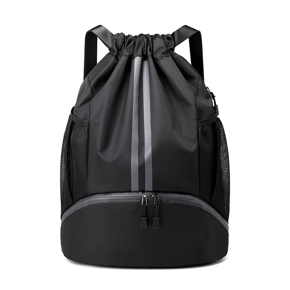 JELUTAR Drawstring Backpack Gym Bag with Shoes Compartment for Soccer, Basketball, Swim, Water-Resistant String Backpack Beach Cinch for Women Men