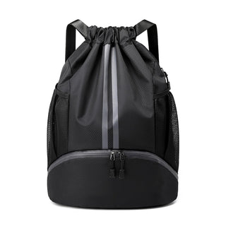 JELUTAR Drawstring Backpack Gym Bag with Shoes Compartment for Soccer, Basketball, Swim, Water-Resistant String Backpack Beach Cinch for Women Men