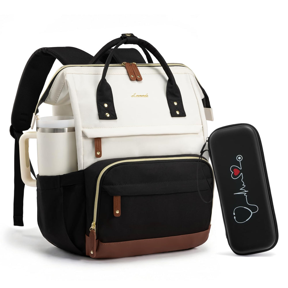 LOVEVOOK Laptop Backpack for Women, 15.6 Inch Work Business Backpacks Purse With Large Capacity, Waterproof Nurse Bag College Bookbag for School, Waterproof Casual Daypack for Travel