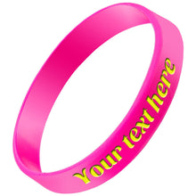 Custom Rubber Bracelet 1/10/30/50/100 ct Personalized Silicone Wristbands Customizable Debossed for Motivation, Events, Gifts, Promotions, Party, Awareness