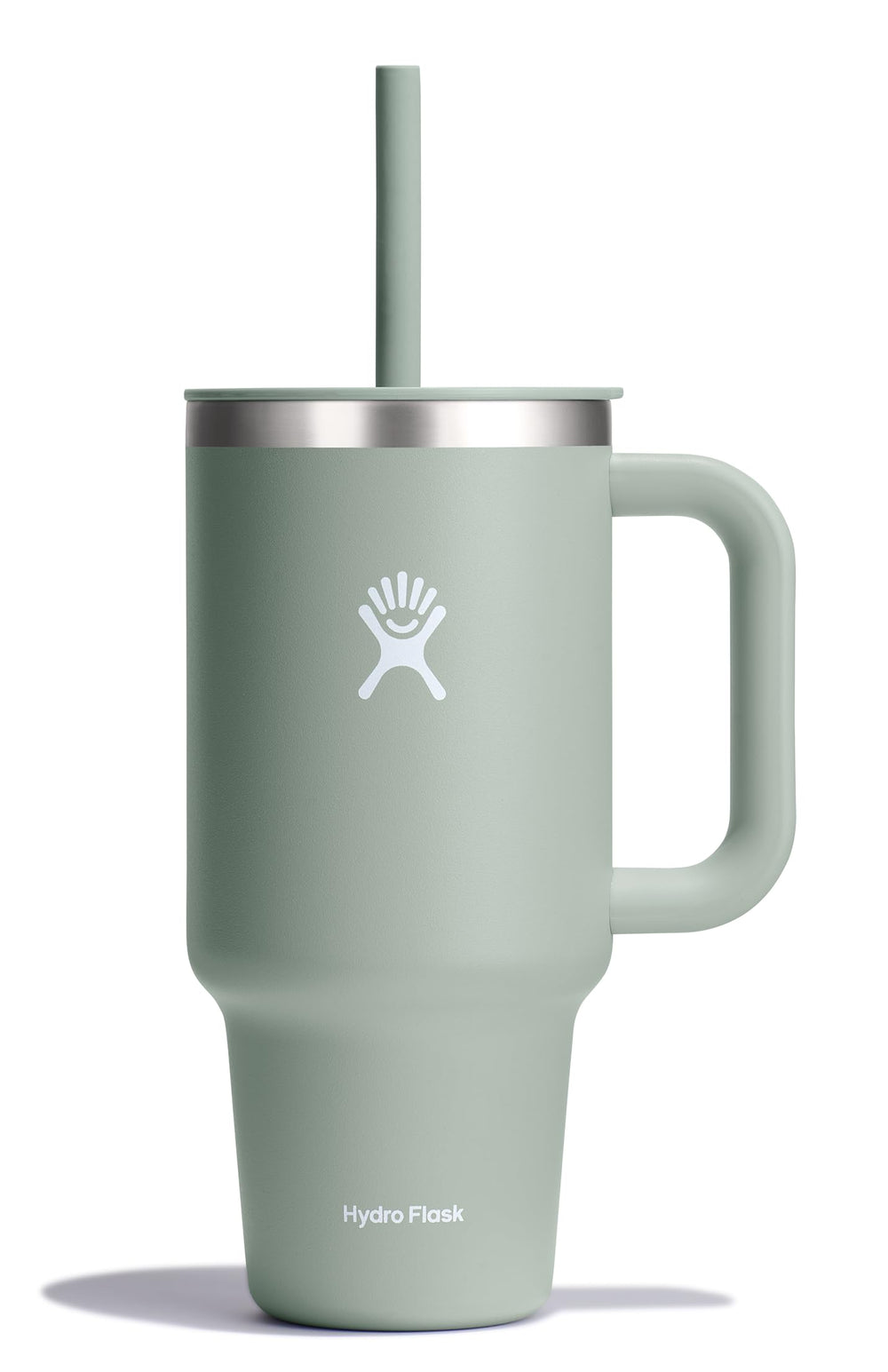 Hydro Flask Travel Tumbler with Handle, Lid and Straw - Insulated Stainless Steel in 32 Oz Trillium