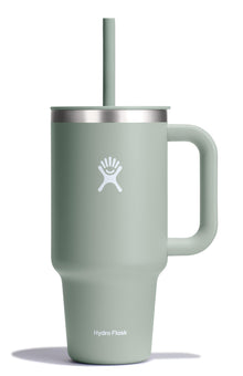Hydro Flask Travel Tumbler with Handle, Lid and Straw - Insulated Stainless Steel in 32 Oz Trillium