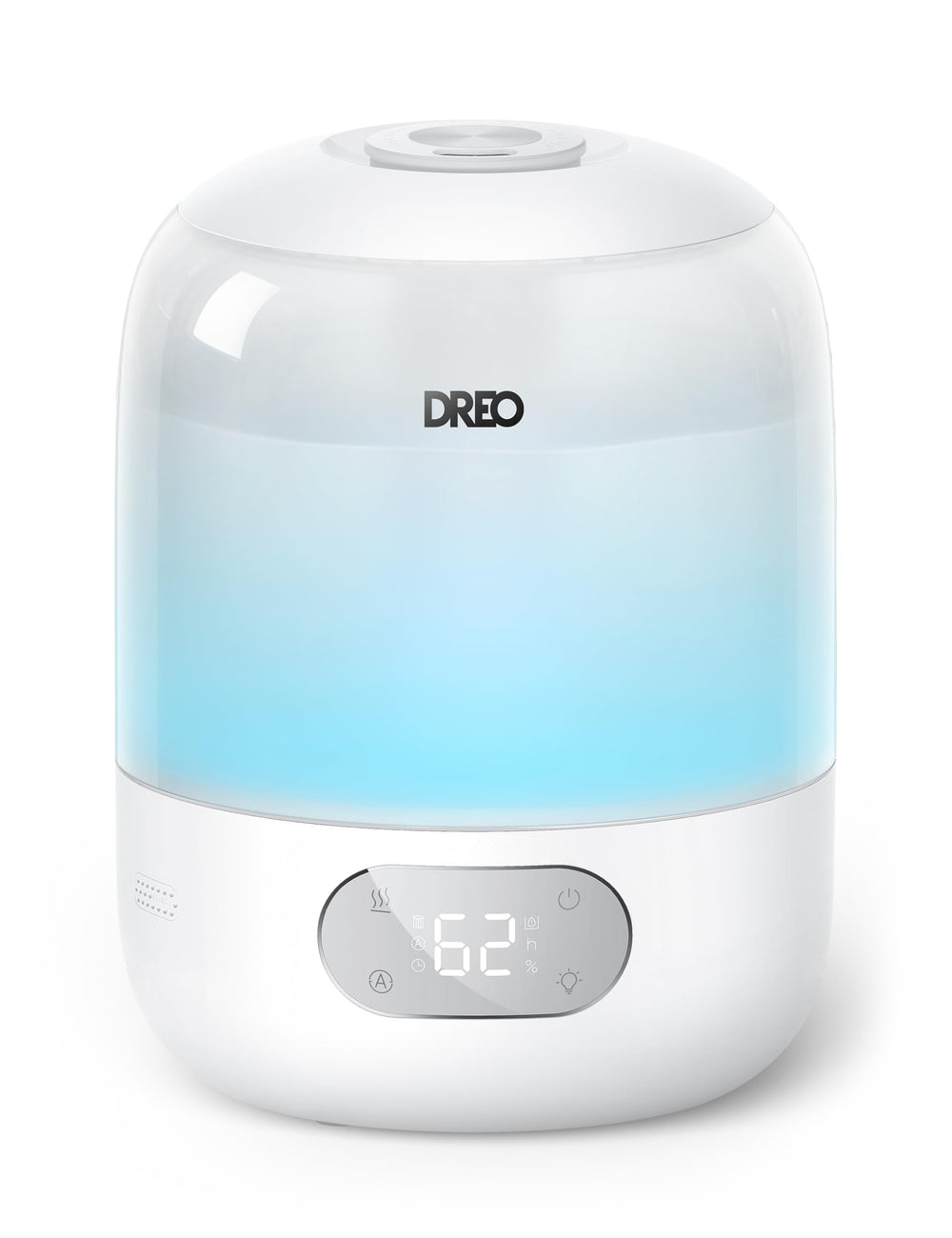 DREO Humidifiers for Bedroom, 3L Top Fill 30H & 26dB Quiet Runtime for Large Room, Cool Mist Ultrasonic Humidifier with Humidity Sensor, Night Light for Home, Baby, Nursery, Plants, New Edition