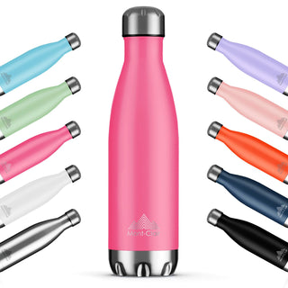 Mont-Clair H2O Stainless Steel Water Bottle, Vacuum insulated - BPA Free, 12h Hot & 24h Cold Drinks, Metal Water Bottle 17oz Leakproof, Ideal for Adult, Kids, Running - Black