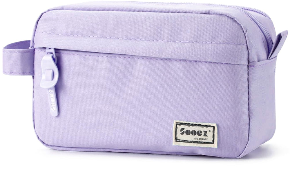 Sooez Original High Capacity Pencil Case, Big Pencil Bag Pouch Box Organizer Pen Case, Aesthetic Supply for Girls Adults, Portable Journaling Supplies with Easy Grip Handle & Loop, Mint Green