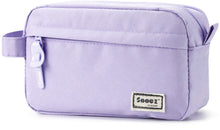 Sooez Original High Capacity Pencil Case, Big Pencil Bag Pouch Box Organizer Pen Case, Aesthetic Supply for Girls Adults, Portable Journaling Supplies with Easy Grip Handle & Loop, Mint Green