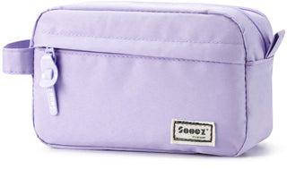 Sooez Original High Capacity Pencil Case, Big Pencil Bag Pouch Box Organizer Pen Case, Aesthetic Supply for Girls Adults, Portable Journaling Supplies with Easy Grip Handle & Loop, Mint Green