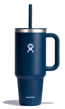 Hydro Flask Travel Tumbler with Handle, Lid and Straw - Insulated Stainless Steel in 32 Oz Trillium