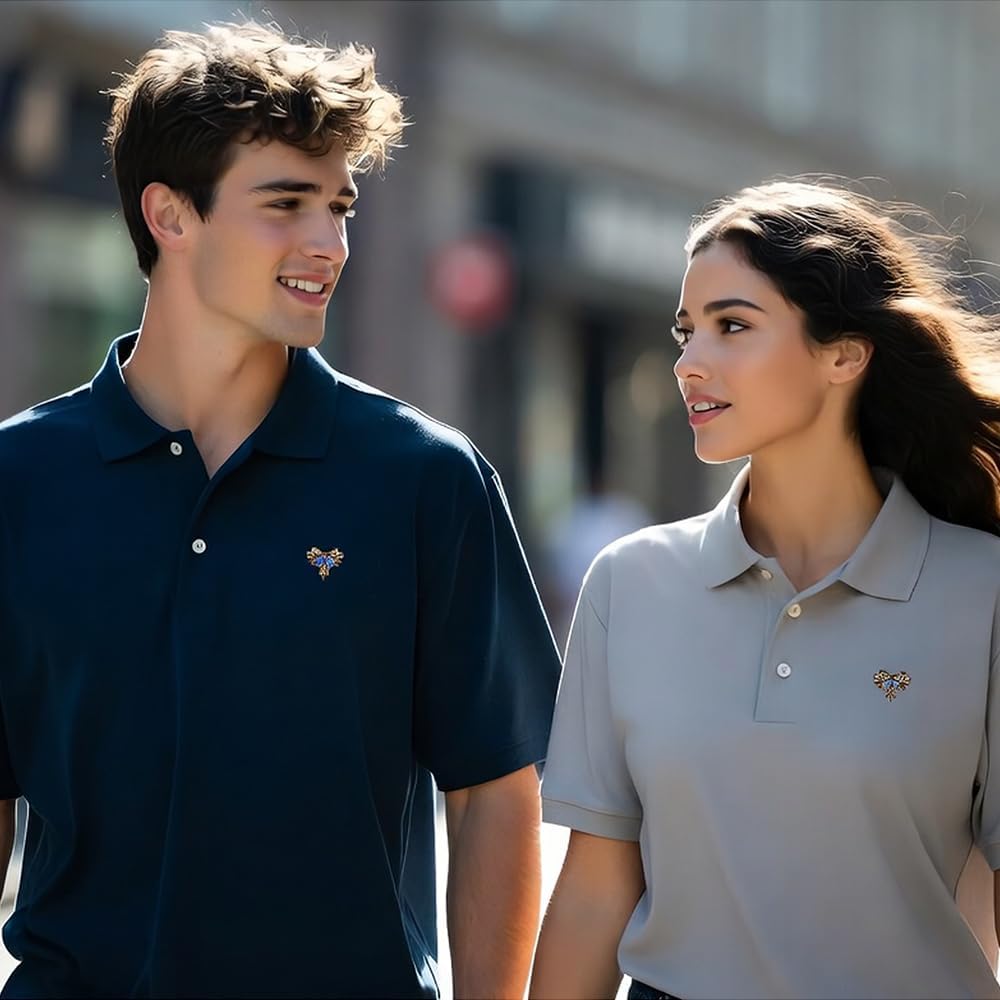 Custom Polo Shirts for Men Women, Personalized Business Golf Shirt, Customized Breathable Casual Polo Shirts for Company