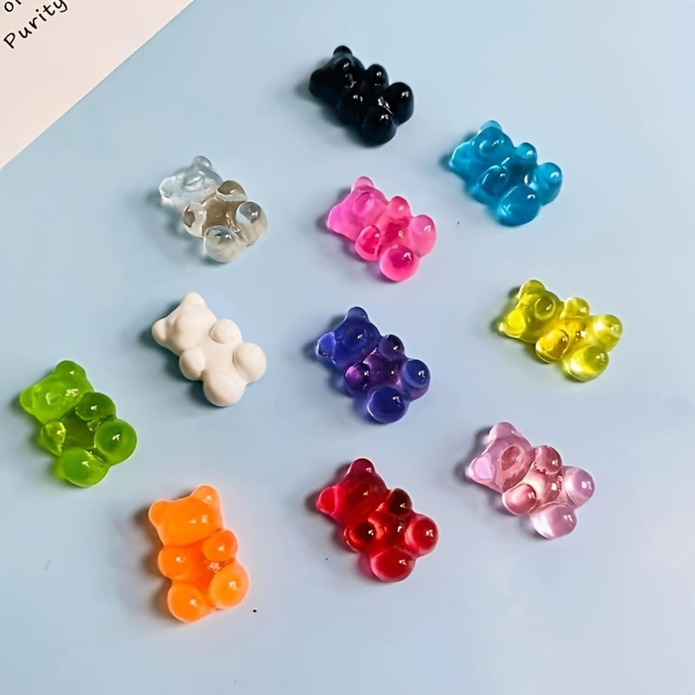 10pcs Gummy Bear Fridge Magnets | Strong Small Cute Fun Decorative | Office Kitchen Locker Whiteboard Organization