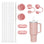 Clear Straw*6 + Pink Cover*2 + Pink Plug*4