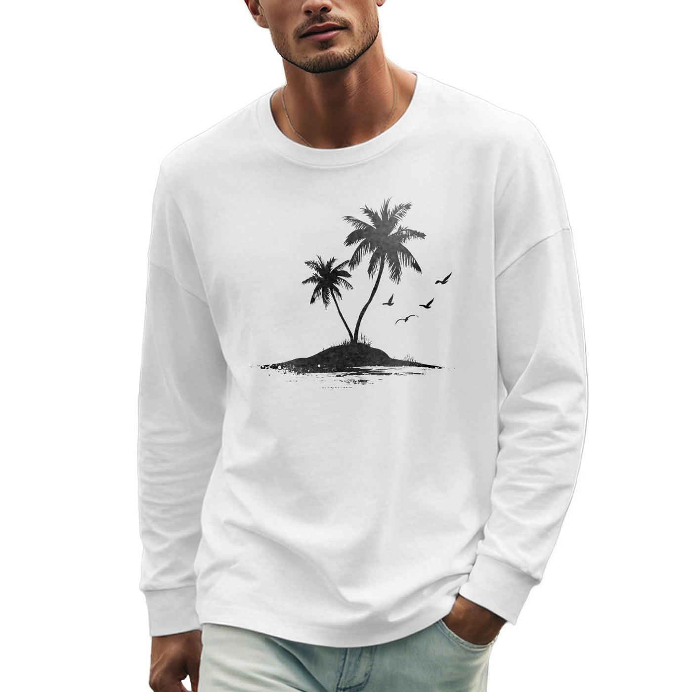 domirica Oversized Solid Cotton Blend Graphic Mens Hoodies Pullover Crewneck Long Sleeve Loose Fit Soft Sweatshirts