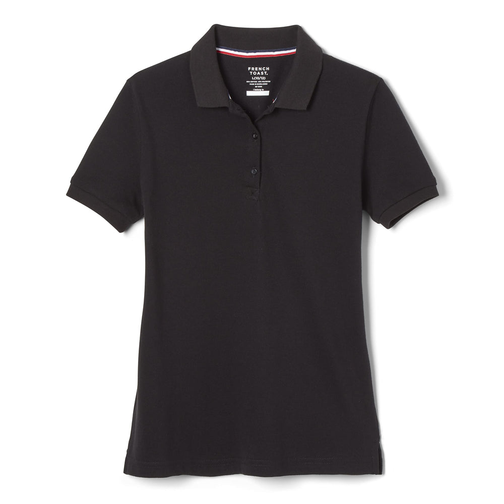 French Toast Women's Juniors' Short Sleeve Stretch Pique Polo Shirt