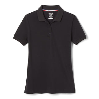 French Toast Women's Juniors' Short Sleeve Stretch Pique Polo Shirt