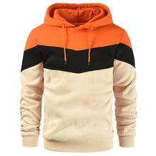 Gesean Men's Novelty Color Block Pullover Fleece Hoodie Long Sleeve Casual Sweatshirt with Pocket
