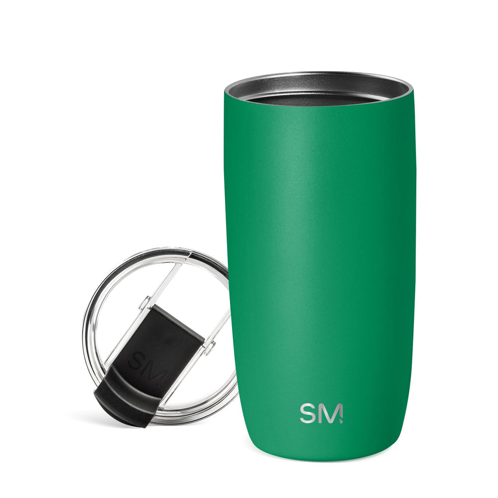 Simple Modern Voyager Tumbler with Flip Lid | Travel Coffee Mug | Insulated Stainless Steel Cold Brew Iced or Hot Coffee Cup | Gifts for Women Men Her Him | 16oz, Almond Birch