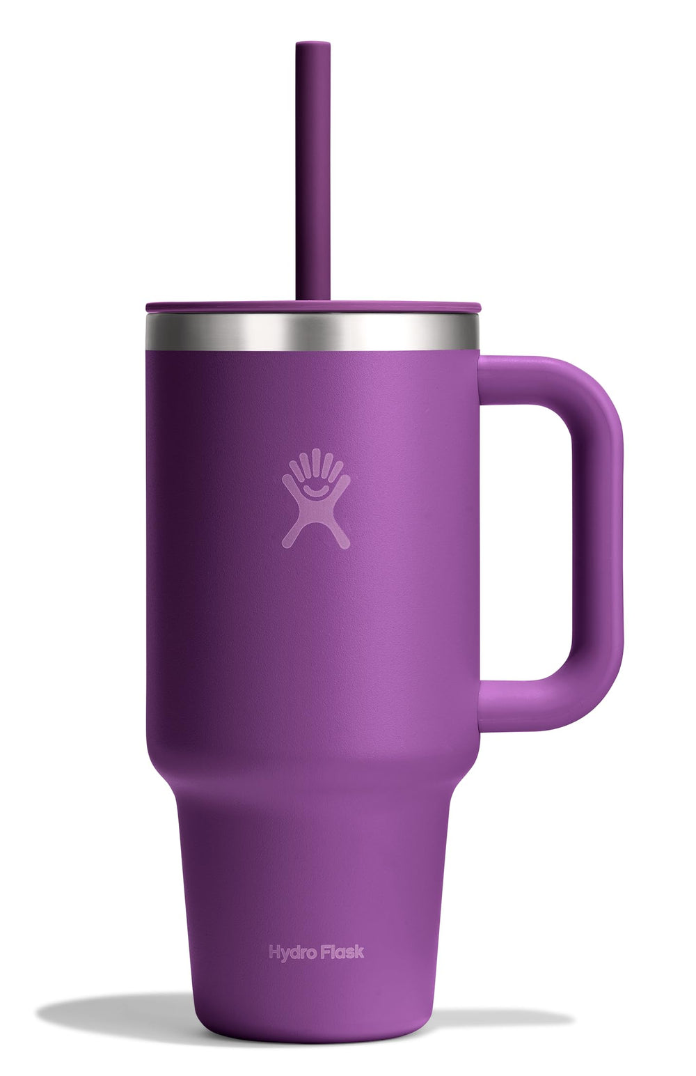 Hydro Flask Travel Tumbler with Handle, Lid and Straw - Insulated Stainless Steel in 32 Oz Trillium