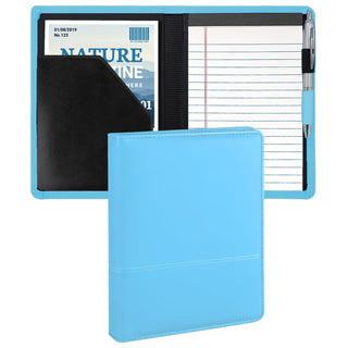 Padfolio/Portfolio Binder, Mini Padfolio Portfolio Binder 5 x 8 Legal Writing Pad, A5 Document Organizer Folder for Men Women,Silver
