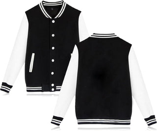babyhealthy Women's Men's Varsity Baseball Jacket Casual Letterman Bomber Jacket Windbreaker Lightweight Jacket Coat