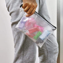 A4(9"x 13")-Mesh Zipper Pouch Plastic Zipper File Zip Document Folders for Office Supplies Travel Bags,6-Pcs,Multicolor