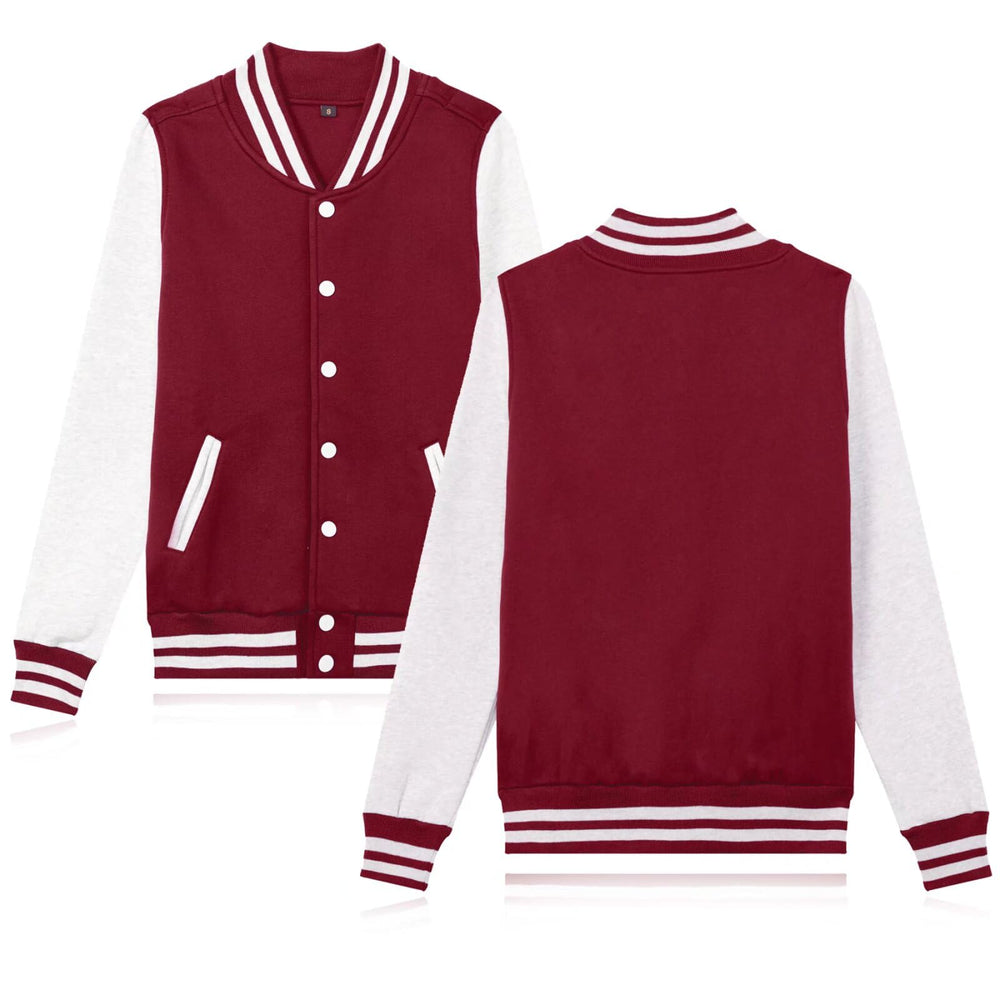 babyhealthy Women's Men's Varsity Baseball Jacket Casual Letterman Bomber Jacket Windbreaker Lightweight Jacket Coat