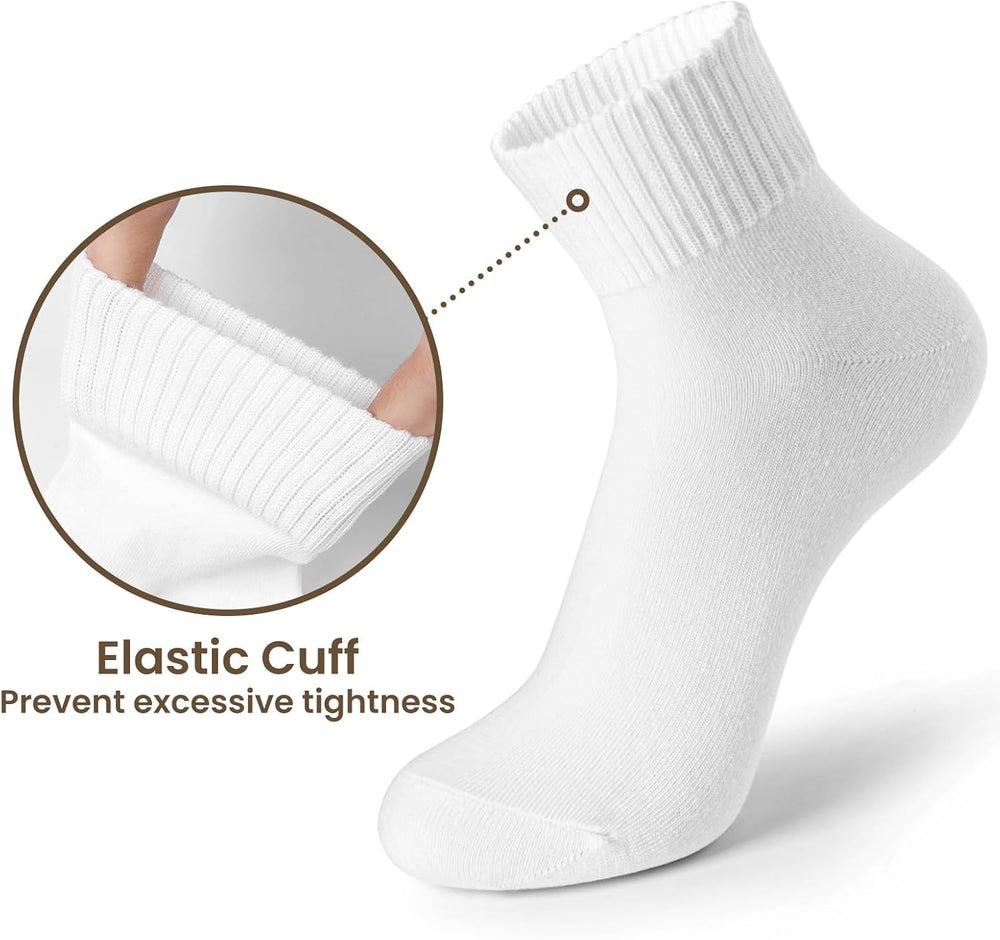 Cotton Women Boot Socks: Aesthetic Soft Crew for Fall Winter Size 6-11 (3/6 Pack)
