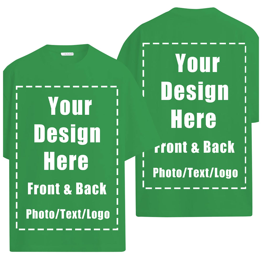 Custom T Shirts Front Back for Men Women Personalized T-Shirt Add Your Own Design with Image Text Logo Tee Tops