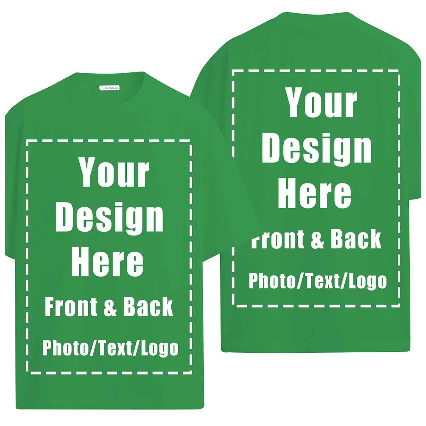 Custom T Shirts Front Back for Men Women Personalized T-Shirt Add Your Own Design with Image Text Logo Tee Tops