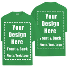 Custom T Shirts Front Back for Men Women Personalized T-Shirt Add Your Own Design with Image Text Logo Tee Tops