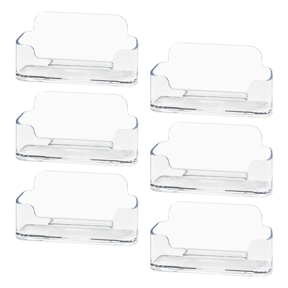 HSYMQ Acrylic Business Card Holder for Desk, Clear Plastic Business Cards Display Holders Stand, Fits 30-50 Business Cards