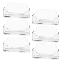HSYMQ Acrylic Business Card Holder for Desk, Clear Plastic Business Cards Display Holders Stand, Fits 30-50 Business Cards