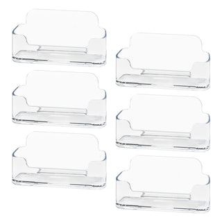 HSYMQ Acrylic Business Card Holder for Desk, Clear Plastic Business Cards Display Holders Stand, Fits 30-50 Business Cards