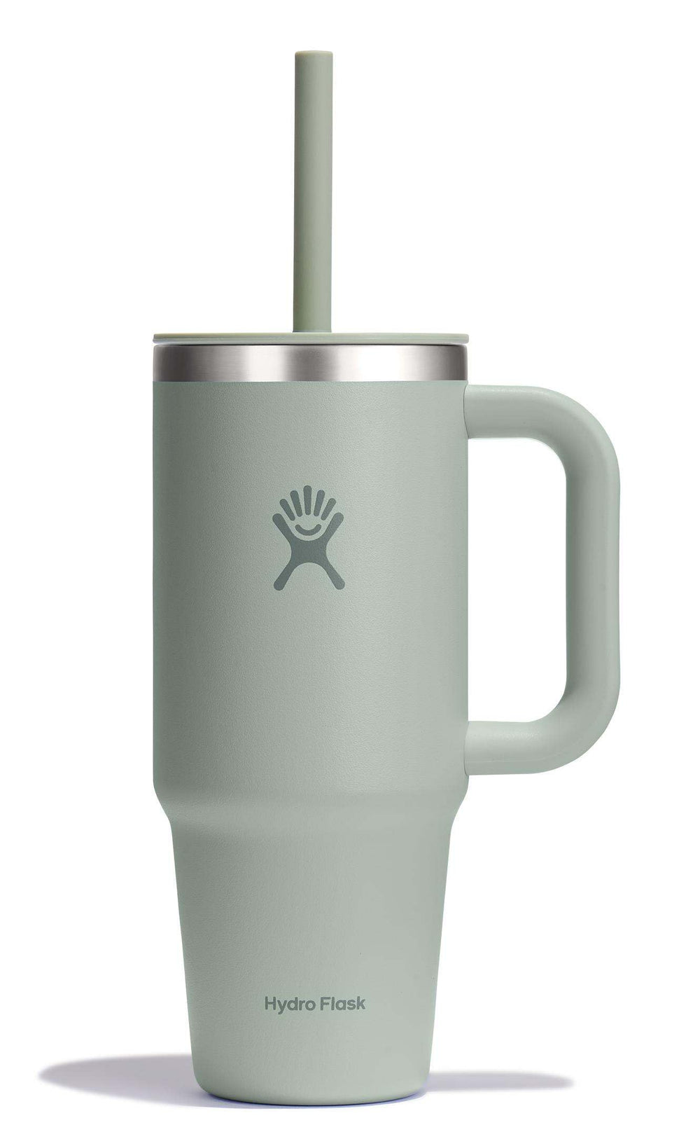 Hydro Flask Travel Tumbler with Handle, Lid and Straw - Insulated Stainless Steel in 32 Oz Trillium