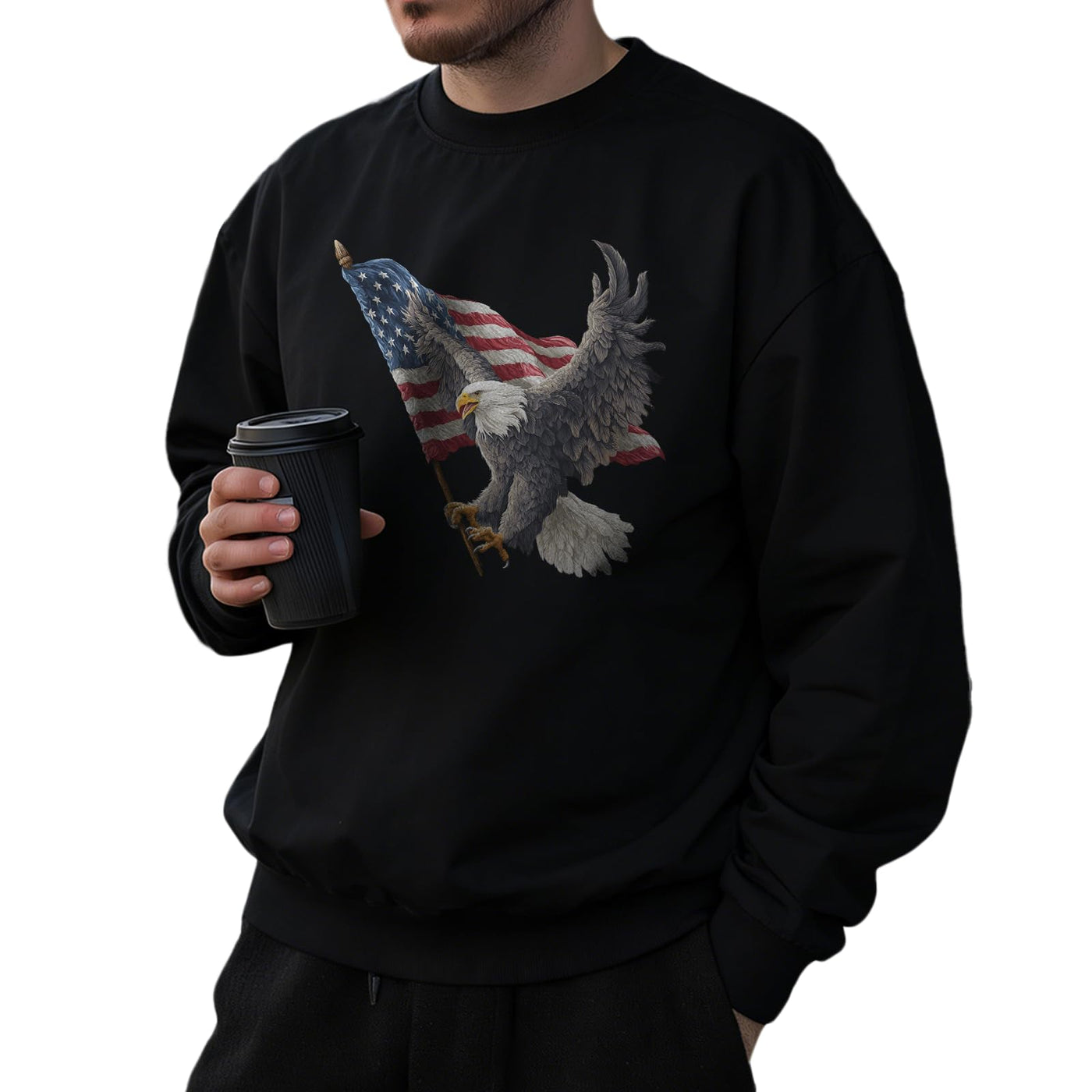 domirica Oversized Solid Cotton Blend Graphic Mens Hoodies Pullover Crewneck Long Sleeve Loose Fit Soft Sweatshirts