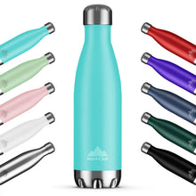 Mont-Clair H2O Stainless Steel Water Bottle, Vacuum insulated - BPA Free, 12h Hot & 24h Cold Drinks, Metal Water Bottle 17oz Leakproof, Ideal for Adult, Kids, Running - Black
