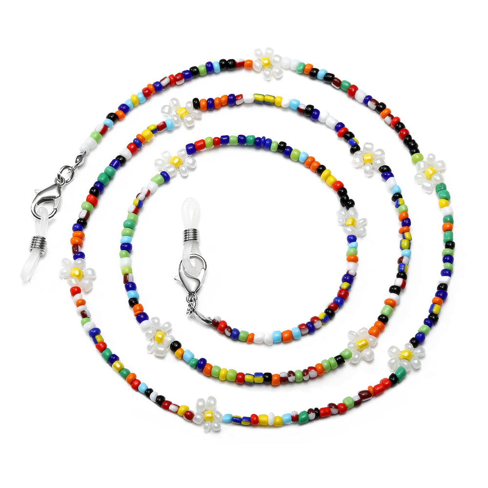 humlbird Mask Lanyard Eyeglasses Chain Healing Crystal Beaded Sunglasses Chains with Pearl for Women
