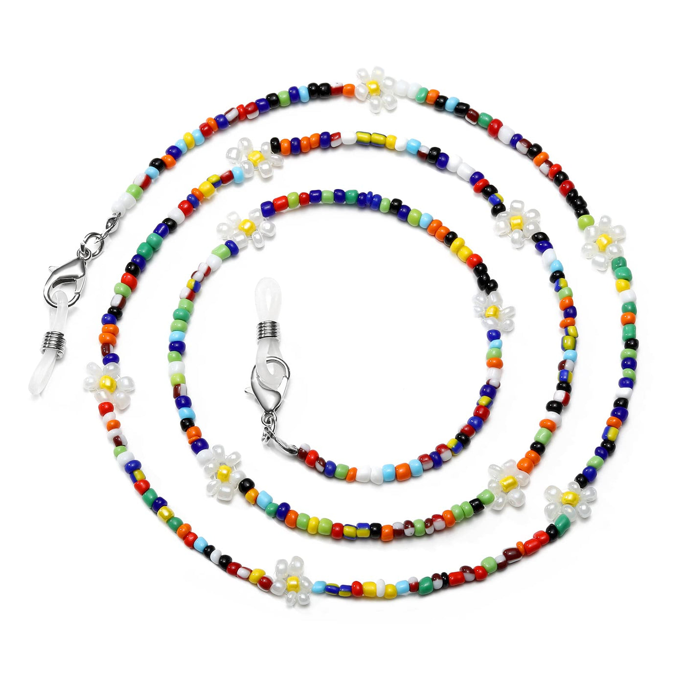 humlbird Mask Lanyard Eyeglasses Chain Healing Crystal Beaded Sunglasses Chains with Pearl for Women