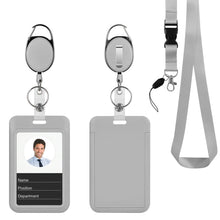 Retractable ID Badge Holder with Breakaway Lanyard,Heavy Duty Badge Reel,Detachable Keychain, Cruise Ship Cards Holder,for Nurse Officer Teacher Security Staff Women Men